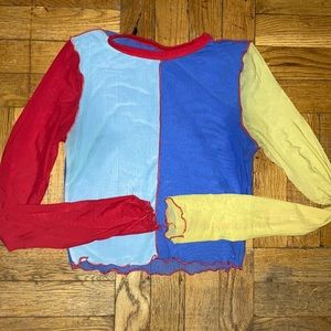 UNIF STYLE MESH MULTI COLOR TOP